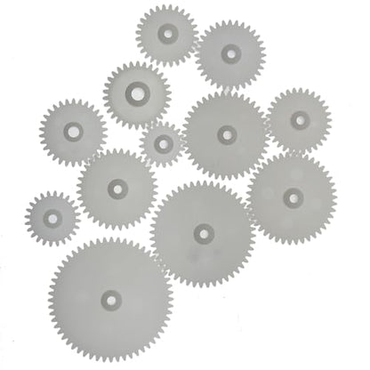MEETOOT 75PCS Gear Kit Transmission Cylindrical Plastic Motor Gear Kit Suitable for DIY Model Tech Build and DIY Car and Robot