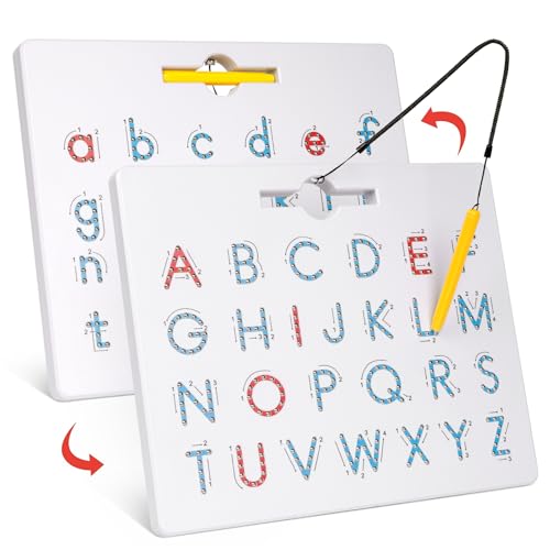 GAMENOTE Magnetic Letter Board Double Sided, ABC Alphabet Tracing Board