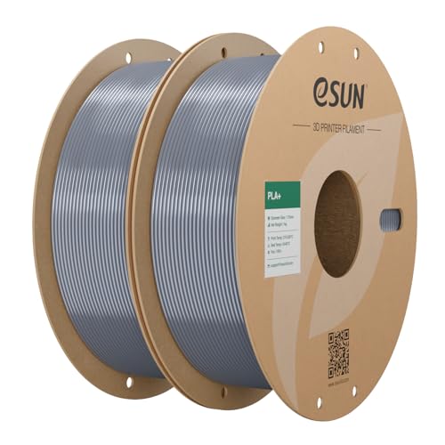 eSUN PLA+ Filament 3D Printer Filament PLA Plus 2KG Silver - color: S2-silver, size: 2 KG