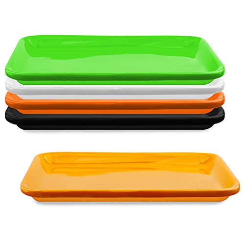 Plastic Art Trays Art and Craft Tray Plastic Tray,5 Pieces Stackable Activity Tray Crafts Organizer Tray Serving Tray Jewelry Tray for DIY Projects, Painting, Beads (12.8 x 10 x 0.7 Inches)