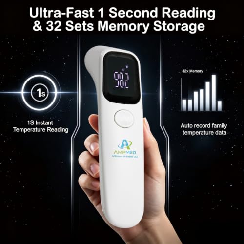 No-Touch Medical Grade Infrared Forehead Thermometer - size: 1 Count (Pack of 1)