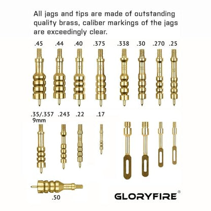 GLORYFIRE Universal Gun Cleaning Kit with Jags and Rods for All Caliber