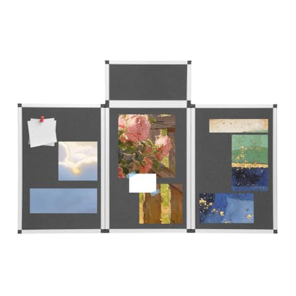 DYNAMI 70.9in Large Trifold Poster Board,360‑Degree Rotatable (Gray)