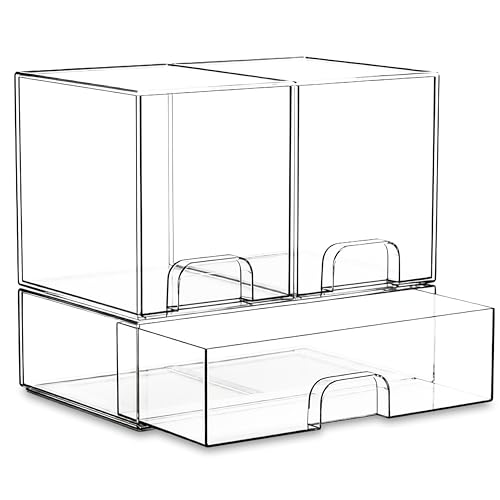 Stackable Storage Drawers Organizer Set of 3 for Bathroom Organizer Storage - color: 3 Pcs丨1w+2h丨fits Medicine/Cabinet