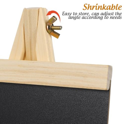 KALLORY Wooden Tabletop Chalkboard Easel Sign, Reusable Mini Chalkboard