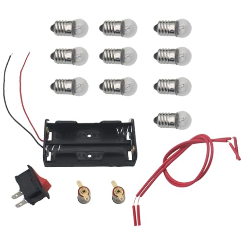 HAJZXH 1 Set Electrical Circuit Experiment Tools Small Bulb Lights Up Basic Electricity Discovery Circuit Starter kit Physics Science Lab Teaching Equipment Kit for Home School Learning and Education