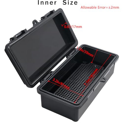 Junction Box, Hinged Black Cover IP67 Waterproof ABS Project Box with Mounting Plate Electrical Box Enclosure with Wall Bracket 7.9 x 3.9 x 2.8inch(200x100x70mm) - color: Black, size: 7.9"x3.9"x2.8"