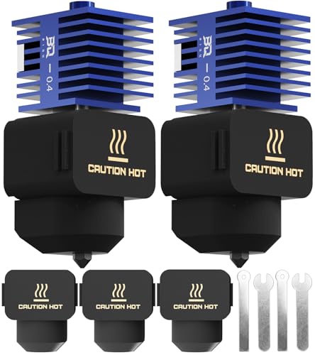 2 Pack BIQU Panda Juicer SF Hotend Print Head Kit for Bambu-Lab A1/A1 Mini 3D Printer Upgrade Standard Flow High Temperature Hot End 0.4mm Hardened Steel Detachable Nozzle with 5PCS Silicone Sock - size: Panda Juicer SF(For A1/A1 Mini)