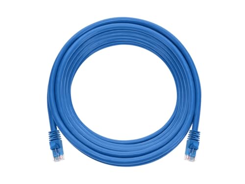 Monoprice 20FT 24AWG Cat5e 350MHz UTP Ethernet Bare Copper Network Cable - Blue - color: Blue, size: 20 Feet