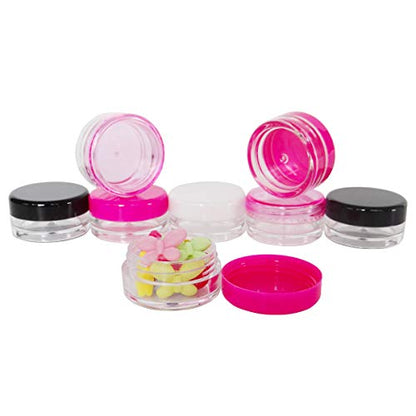 20pack 3g Empty Sample Jars, 3ml Small Travel Cosmetic Container - color: 20x 3ml Multi-color