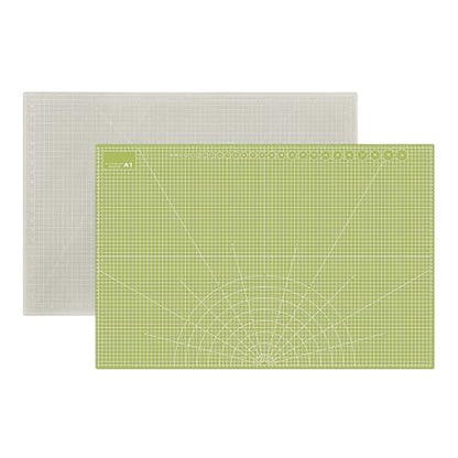24" x 36" Self Healing Cutting Mat: Double Sided Sewing Cutting Mat Craft Supplies A1 Size for Quilting, Crafts Arts, and Fabric Grey & Green Design (Grey & Green) - color: Grey & Green