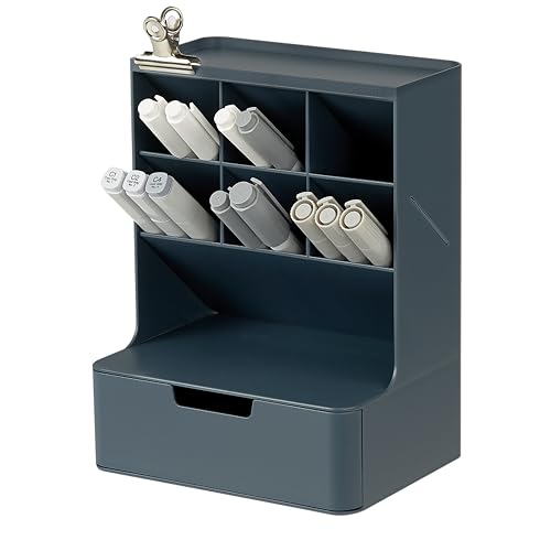 BLUE GINKGO Hive Pen Desk Organizer, Blue, Made in Korea - color: BLUE, size: Hive