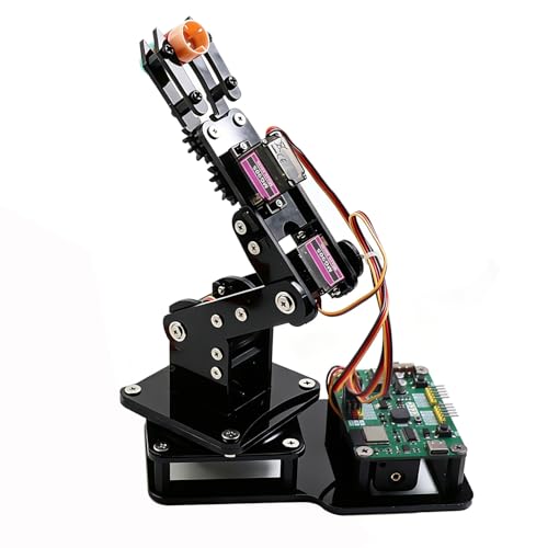 Smart Robot Arm for Arduino & MicroPython ESP32 4DOF Programmable Robotic Arm Building Kit with Joystick/Web App Control for STEAM Education, Motion Recording & Loop Playback