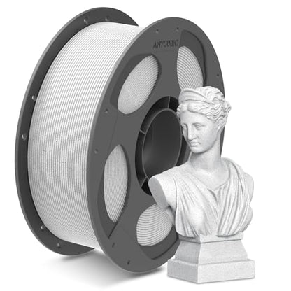 ANYCUBIC Marble PLA 3D Printer Filament, 1KG Spool (2.2 lbs), Marble White - color: 1kg Marble White