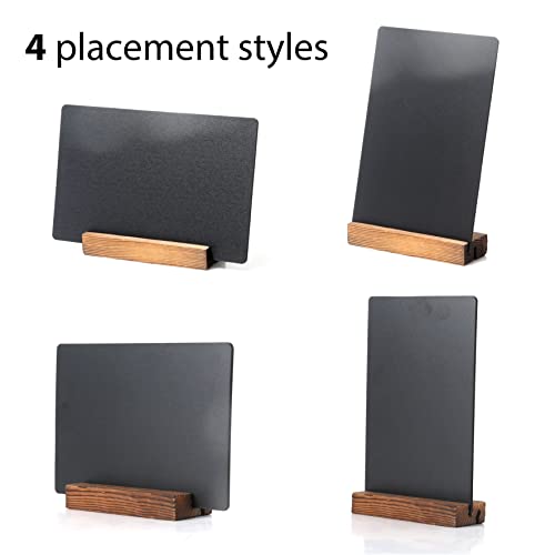 7.9x5.1 Desktop Chalkboard Sign with Wood Base, Message Board Menu Board Chalkboard for Shop Wedding Kitchen Home Party (3 Pack 7.9x5.1) - size: 3 Pack 7.9"W x 5.1"H