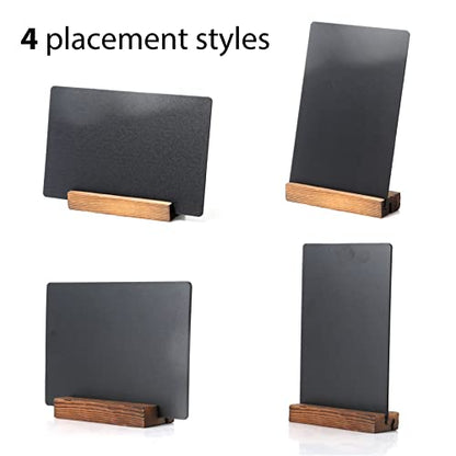 7.9x5.1 Desktop Chalkboard Sign with Wood Base, Message Board Menu Board Chalkboard for Shop Wedding Kitchen Home Party (3 Pack 7.9x5.1) - size: 3 Pack 7.9"W x 5.1"H