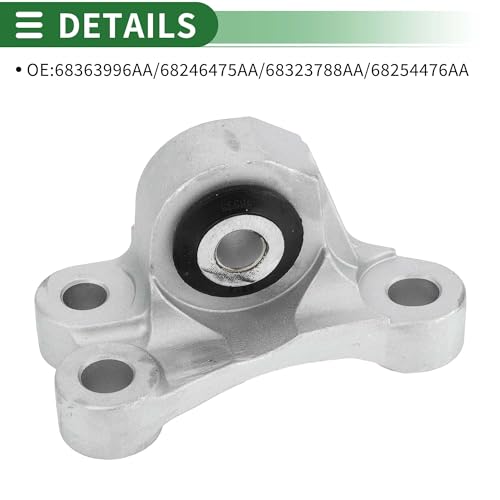 Motoforti Engine Motor Mount, Engine Mounting, for Jeep Renegade 1.3L, 2.4L 2015-2020, No.68363996AA, Silver Tone