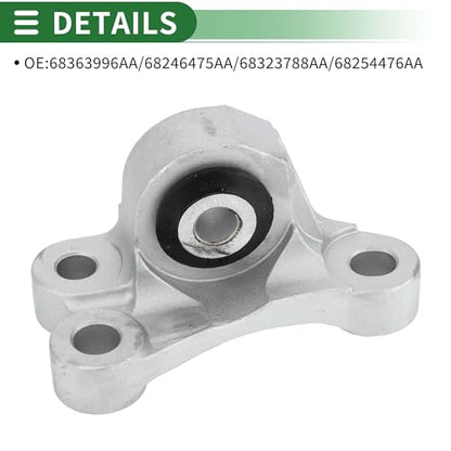 Motoforti Engine Motor Mount, Engine Mounting, for Jeep Renegade 1.3L, 2.4L 2015-2020, No.68363996AA, Silver Tone