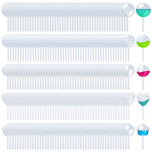 250 Pcs Mini Pipetas para Flan,4ML Goteros Pipetas para Postres Plastic Transfer Pipettes for Cupcakes (5-Shapes)