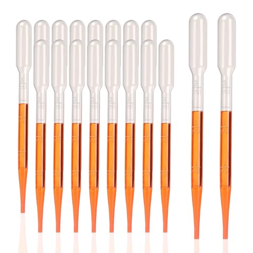 PEKYBIO Disposable Transfer Pipettes Dropper 3ml Plastic Pasteur Pipette Calibrated Lab Pipettes, Low Density Polyethylene (LDPE), Pack of 200 - style: Non-sterile 200Pcs