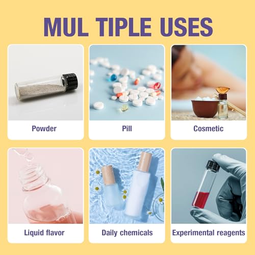 ALWSCI 0.74OZ Glass Vials, Small Liquid Sample Vial, 22 ml Borosilicate Glass Empty Vials with Caps, 20-400 Black Screw Caps with PE Liner, Pack of 100 - size: 22ML23x85mm Glass vials with screw caps