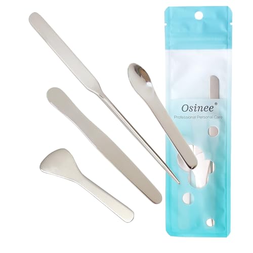 Mini Makeup Cosmetic Spatula Set, 304 Stainless Steel, 4PCS