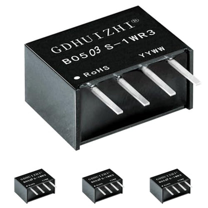 4 Pack DC-DC 5V to 3.3V Isolated Power Convert, Input 4.5V-5.5V, Output 3.3V, 1W Isolated Power Module, Over-Temperature and Short-Circuit Protection, Compact Size: 11.5x10x6 mm - color: 1 Watt, size: 5V to 3.3V