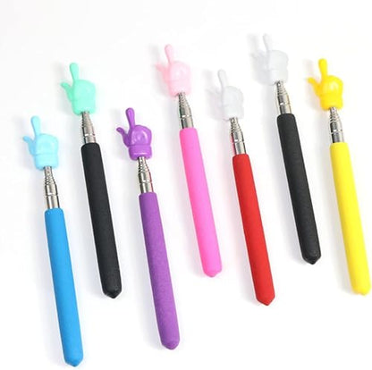 Telescopic Teaching Pointer for Teachers, Retractable Presentation Stick for Classroom, Online Teaching, Elementary School and Kindergarten