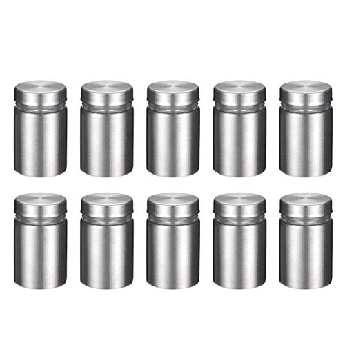 uxcell 3/4 Dia x 1-3/16"(19x30mm) Standoff Screws Wall Mount Sign Holders Acrylic Glass Nails 10pcs - size: 19mmx30mm
