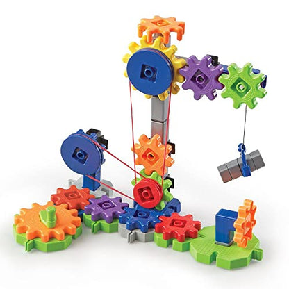 Learning Resources Gears! Gears! Gears! Machines in Motion - Toddler STEM, Building Toys for Kids, Hands-On Construction & Engineering Set, Critical Thinking, Fine Motor Skills
