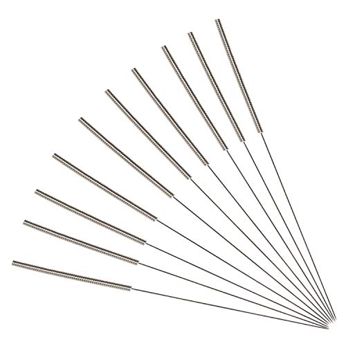 Aokin 14 Pcs 3D Printer Nozzle Cleaning Kit - 10 Pcs 0.4mm Needles Cleaner, 2 Pcs Tweezers Cleaner, and 1 Brass Brush, 3D Printer Cleaning Tool Kit - color: 14 Pcs