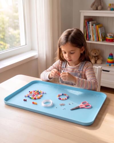 Silicone Mats for Crafts, 24" x 16" Waterproof Non-Slip Playdoh Mat - color: Blue, size: 24" x 16"