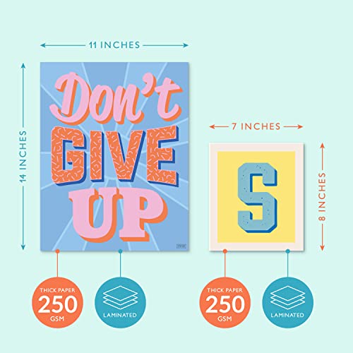 Sweetzer&Orange Set of 8 Education Rules Posters w/CLASS RULES Letters - Motivational Classroom Charts for Teachers & Students – Inspirational Bedroom, Office & Classroom Decor - 11"x14" - color: Class Rules Posters