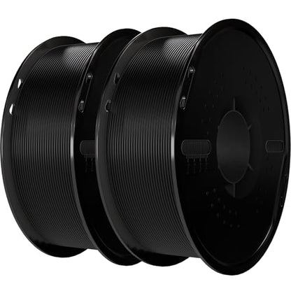 PLA+ Filament 1.75mm Black 2KG, Dimensional Accuracy +/- 0.02mm - color: Black(2pcs)
