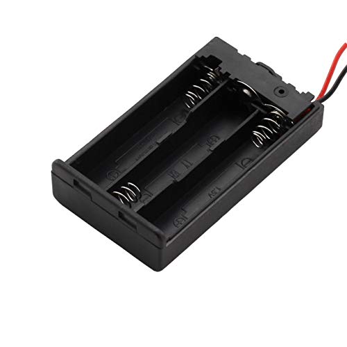 6 Pieces 3 Slots x 1.5V AAA Battery Case Holder Battery Spring Clip Storage Box Wire Leads with On/Off Switch - size: 6 x 3 Slots AAA with Switch