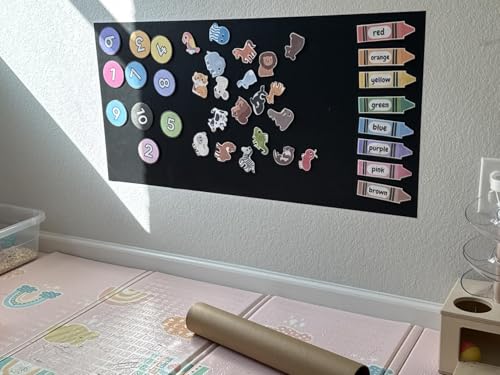 Magnetic Chalkboard Wallpaper Peel and Stick 40" x 18", Self-Adhesive Chalkboard Contact Paper with Starter Kit - Ideal for Home - color: Chalkboard, size: 40"W x 18"H