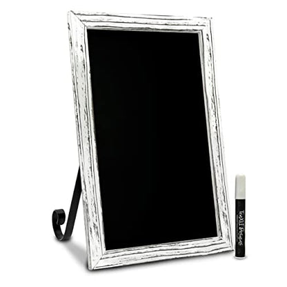 11"x17" Tabletop Chalkboard Sign with Stand - White - color: White, size: 11"W x 17"H