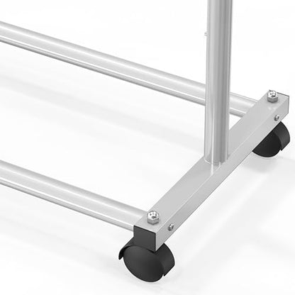 Simple Houseware Standard Rod Garment Clothing Rack, Silver - color: Silver