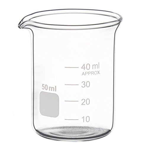 3 Pack Borosilicate Glass Beaker Set, 50 mL, 100 mL and 250 mL - size: 50ml+100ml+250ml