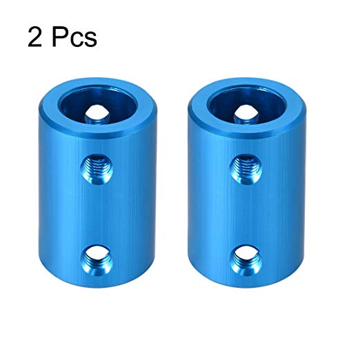 uxcell 10mm to 10mm Bore Rigid Coupling Set Screw L25XD16 Aluminum Alloy,Shaft Coupler Connector for 3D Printers, Motor Accessories,Blue,2pcs - color: Blue, size: 10mm to 10mm