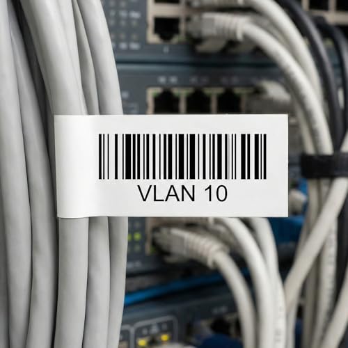 1 Pack Compatible with Brady M21-500-595-WT Label, Black/White, 0.5" x 21' - color: Black-on-white, size: 0.5" X 21'