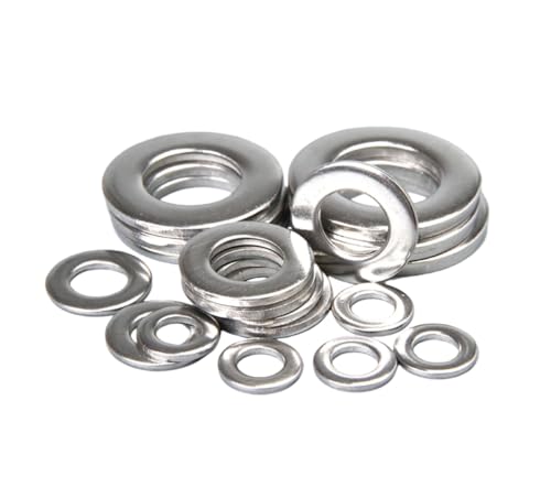 BOLDGNAITE 50pcs M6×12×1.5mm Flat Washers for Screws and Bolts, Thickened 304 Stainless Steel Washer Flat, Heavy Duty Metal Hardware Washers for Home, Automotive, and Industrial Use (50pcs M6×12×1.5) - size: 50pcs M6×12×1.5mm