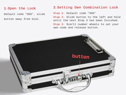 Sooez Combination Lock Clipboard with Storage, Heavy Duty Metal Clipboard - style: Combination Lock