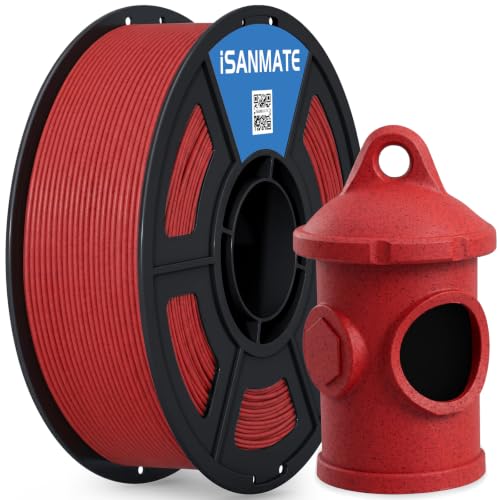 iSANMATE 3D Printer Filament ASA Marble Red Granite, UV & Weather Resistant ASA Filament Perfect for Outdoor Functional Parts, for Bambu Lab 3D Printers,AMS,AMSLite, 1kg Spool (2.2lbs) - color: Marble Red Granite