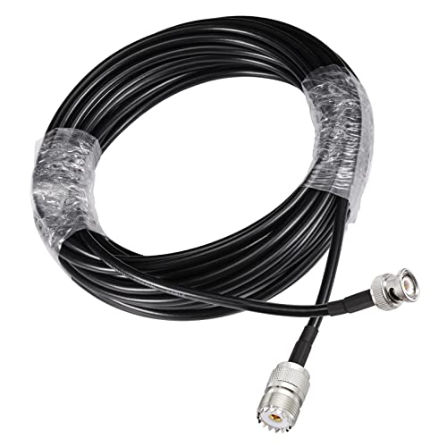 Eightwood UHF Female SO239 to BNC Male Extension Cable RG58 16.4 Feet - size: 16.4 feet