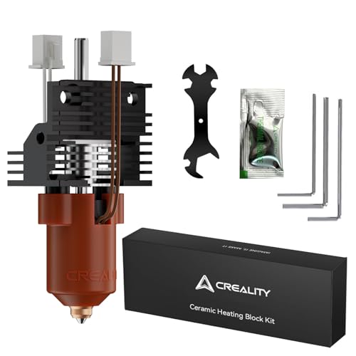 Creality 2026 Official K1/K1 Max/K1C/K1 SE Upgrade Ceramic Heating Block Hotend Kit, Unicorn Quick Swap Nozzle Kit, All-Metal Integrated Design Kit for K1 Series 3D Printers (Terminal with Buckle) - style: For K1/K1 Max/K1C/K1 SE