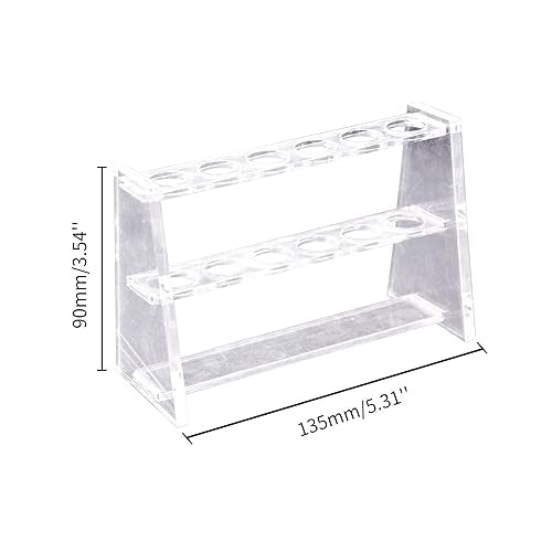 RUIAN Acrylic Test Tube Rack 6 Wells Clear Holder for 10ml Centrifuge Tubes