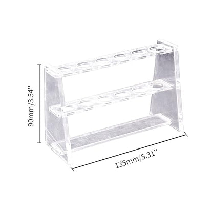 RUIAN Acrylic Test Tube Rack 6 Wells Clear Holder for 10ml Centrifuge Tubes