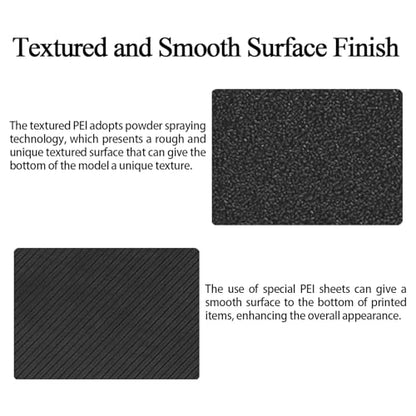 Dual-Textured and Smooth PEI Plate Sheet for Creality SPARKX i7 Build Plate - color: Black, size: SPARKX I7