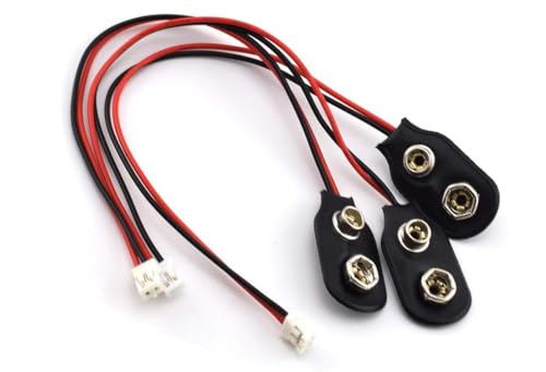 9V Battery Connector 3 Pack, I-Type PH2.0 9 V Battery Clip-9V Buckle Connector Hard Buckle Plastic Housing and Wires Leads Iength 5.9 inches - size: 3 Pack-2DPH-I-Type